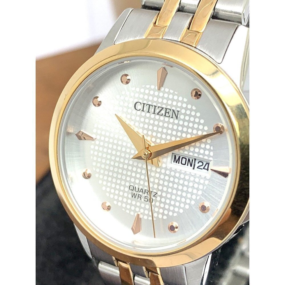 Citizen Women's Watch EQ0605-53A Quartz Silver Rose Gold Stainless Steel 28mm